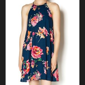 Navy floral summer dress